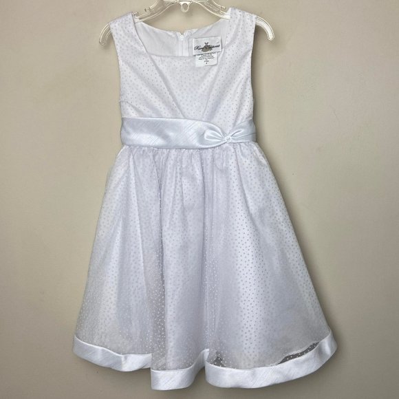 Rare Editions Other - Rare Editions Little Girl's White Polka Dot Sleeveless Formal Dress size 5